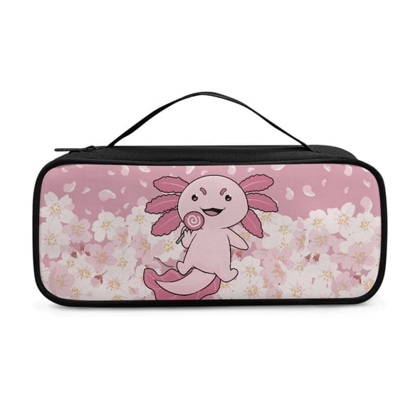 COEQINE Axolotl Cherry Blossoms Stethoscope Storage Bag for Doctor Stethoscope Bag Holder for Nurse Accessories for Work, Medical Bandage Stethoscope Carrying Case Stethoscope Bag Personalized