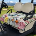 thumbnail image 1 of COEQINE Bag-Style Foldable Golf Cart Seat Cover, Compact Carry Design with Handle, Universal 51.2"x30.3" for Most 2-Seaters, Quilted Polyester, 4 Front Pockets, Hummingbird Butterfly Flower, 1 of 8