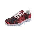 thumbnail image 1 of COEQINE Bloody Print Cobweb Women Sneakers White Sole Lace Up Women Running Shoes for Outdoor Comfortable Training Athletic Sport Shoes Halloween Footwear, 1 of 7