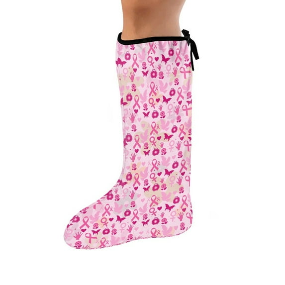 COEQINE Breast Cancer 2 PCS Leg Cast Cover Pink Ribbon Broken Leg ...