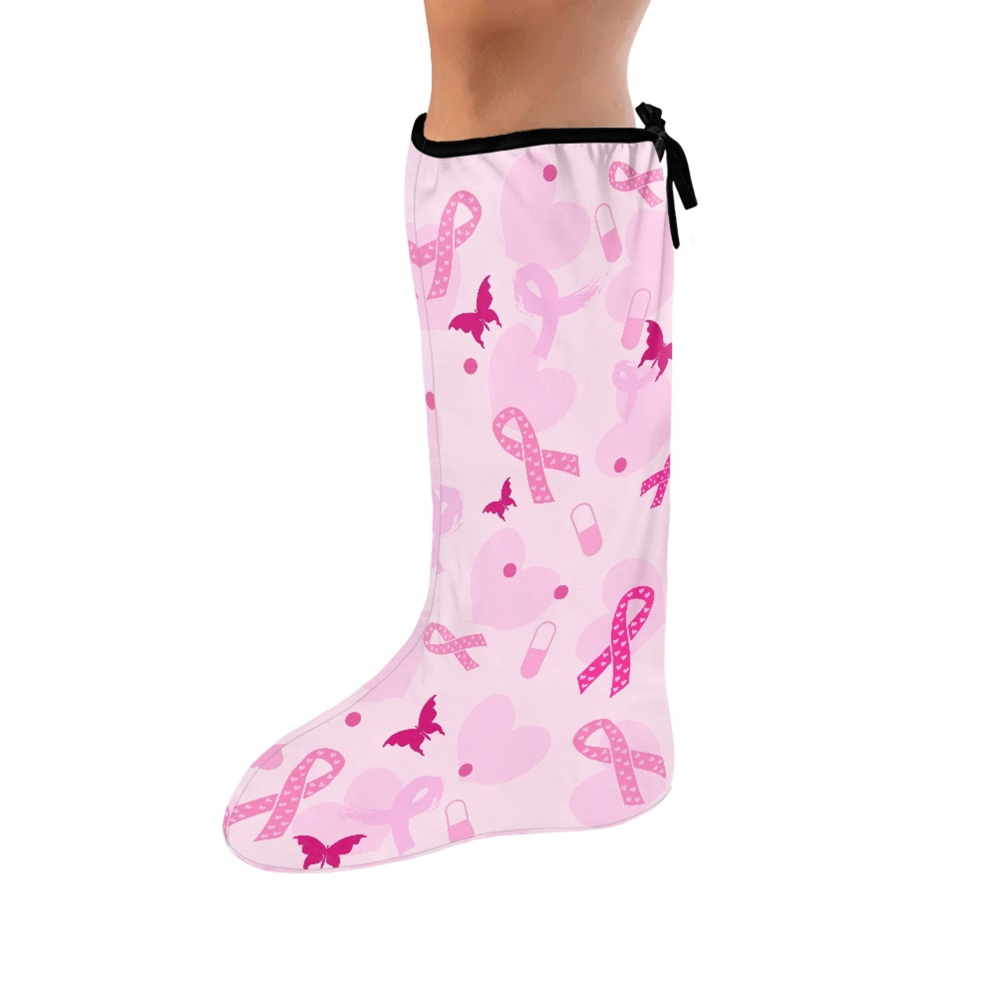 COEQINE Breast Cancer 2 Pieces Leg Cast Covers Pink Ribbon Broken Leg ...