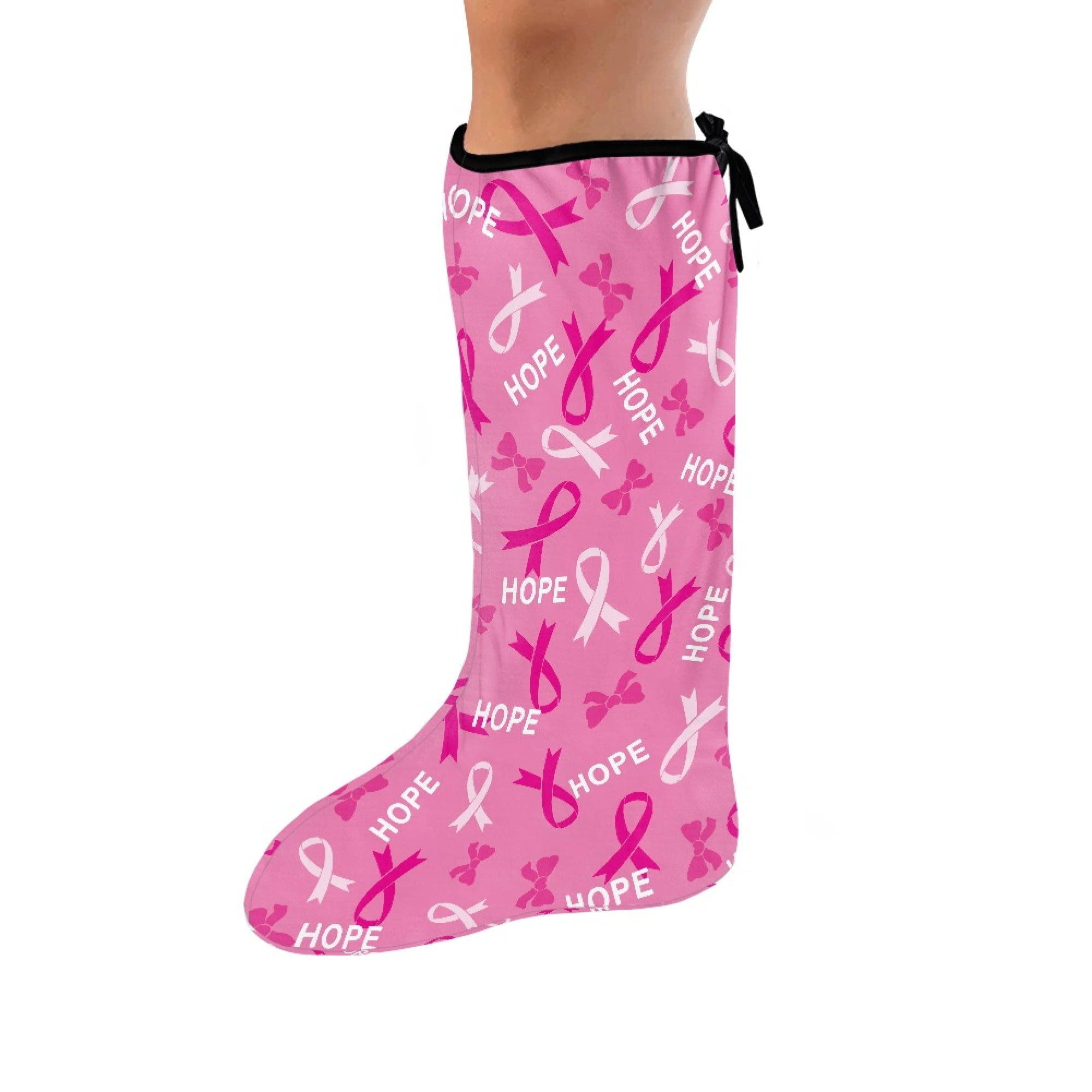 Cast Ribbon COEQINE Breast Cancer Leg Cast Covers Pink Ribbons Broken Leg Shower ...