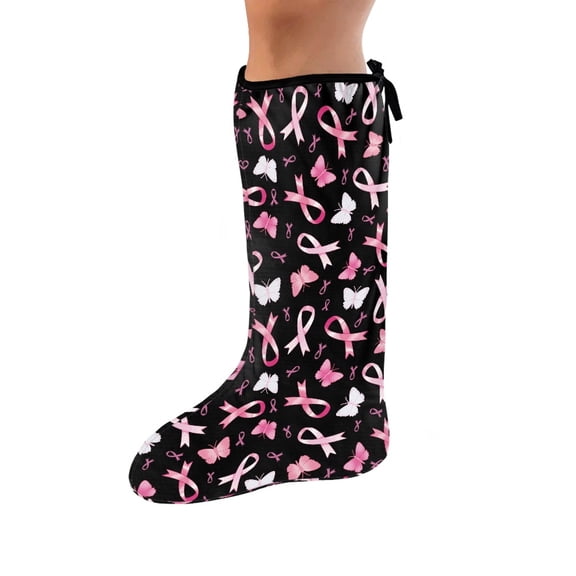 COEQINE Breast Cancer Pink Ribbon Leg Cast Cover Outdoor Leg Protection Cover-S Decorative Leg Plaster Cover Washable Leg Cast Protector Broken Leg Shower Cast Cover for Women