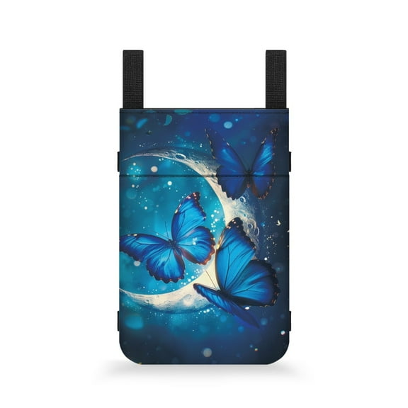 COEQINE Butterfly Moon Crutch Pouch Large Capacity Crutch Storage Bag Accessories for Underarm Crutches Stylish Walker Storage Accessory Cane Bag for Easy Access Items