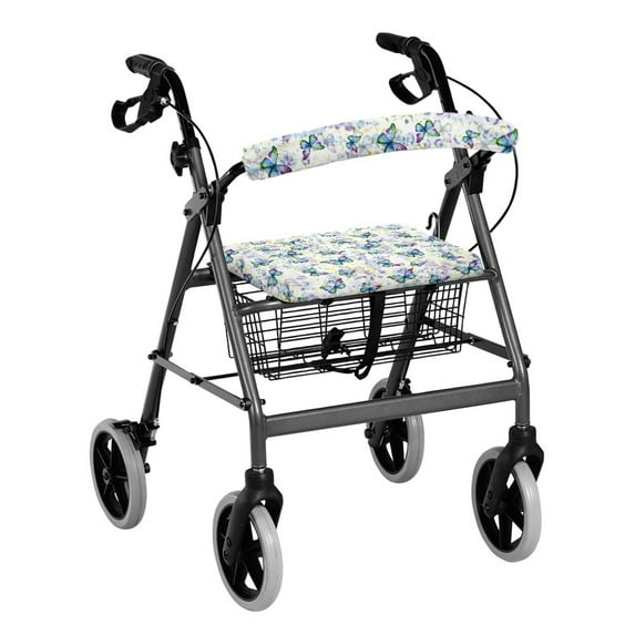 COEQINE Butterfly Rollator Seat Walker Seat and Backrest Cover Protective Covers for Walker Easy to Install Rollator Walker Accessories Seat Cushion Suitable for Seniors