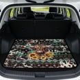 thumbnail image 1 of COEQINE Car Cargo Mat Heavy Duty Rear Trunk Liner Machine Washable Dog Cargo Protector Universal Size Protective Mat for SUV, Sedan, Truck, Aztec Highland Cow Sunflower, 1 of 7
