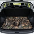 thumbnail image 1 of COEQINE Car Trunk Liner for Dogs All Season Rear Cargo Mat Car Boot Cover Heavy Duty Washable Pet Cargo Protector Fit for Sedans, SUVs & Trucks, Deer Camo Hunting Forest Gray, 1 of 7