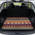thumbnail image 1 of COEQINE Car Trunk Mat for Dogs All Season Rear Cargo Liner for Sedan SUV, Non-Slip Car Boot Liner Protector Universal Fit Most Car Models, Aztec Bohemian Stripe, 1 of 7