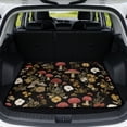 thumbnail image 1 of COEQINE Car Trunk Mat for Dogs All Season Rear Cargo Liner for Sedan SUV, Non-Slip Car Boot Liner Protector Universal Fit Most Car Models, Mushroom Floral Black, 1 of 7