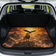 thumbnail image 1 of COEQINE Car Trunk Mat Universal Size All Season Rear Cargo Mat Heavy Duty Durable Pet Cargo Protector Fits Most Cars, SUVs & Trucks, 29" x 39", Lion Eagle Mountain, 1 of 7