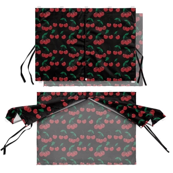 COEQINE Car Window Shade for Side Window, Easy Install Rear Side Window Shade Sunshade with Magnets, Blocks Heat and UV Rays Sunshade Visor for Baby, Cherry Black