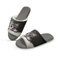 thumbnail image 1 of COEQINE Cat Daisy Womens Warm Slippers Open Toe, Quiet Slippers for Hardwood Floors, Lightweight Fluffy Slip On House Slides Washable Fuzzy Sandals for Men, 44-45, 1 of 7