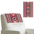 thumbnail image 1 of COEQINE Chair Headrest Cover Washable Faux Leather Headrest Cover for Recliners Non-Slip Furniture Protector with Hook and Loop Fasteners for Pets, 17x27 Inch, Southwest American Tribal Pink Brown, 1 of 7