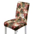 thumbnail image 1 of COEQINE Chair Slipcover Set of 6, Removable Universal Fit Parsons Chair Covers, Machine Washable Polyester Spandex Seat Protector for Wedding Home Decor, Christmas Tree Santa Claus Snowman, 1 of 7