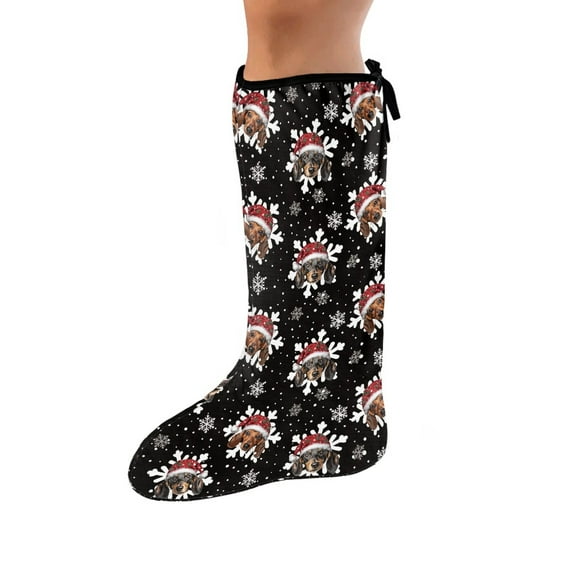 COEQINE Christmas 2 Pack Leg Cast Cover Dachshund Cast Sleeve for Foot Leg Protector-M Easy to Clean Wound Care Supplies Fashionable Leg Cast Cover Sock Christmas Gifts for Kids Girls