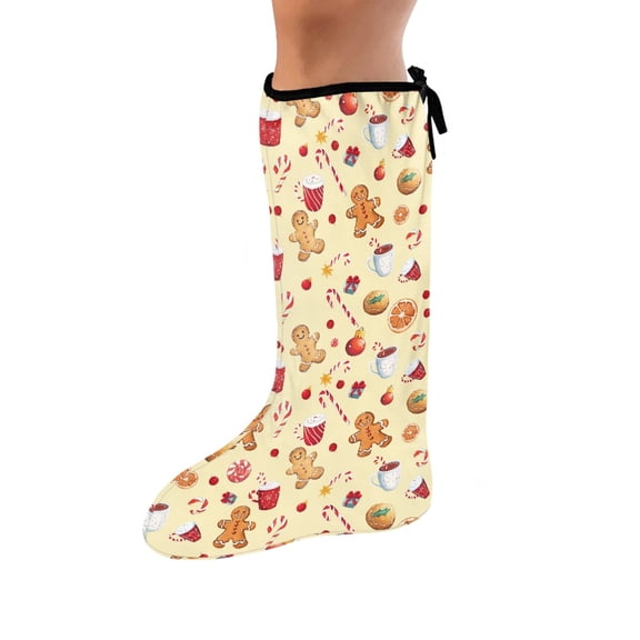 COEQINE Christmas Candy Leg Cast Cover Size S Cast Covers for Shower Leg Breathable Cast and Bandage Protector Fashionable Leg Cast Cover Sock Xmas Decorative Leg Plaster Cover