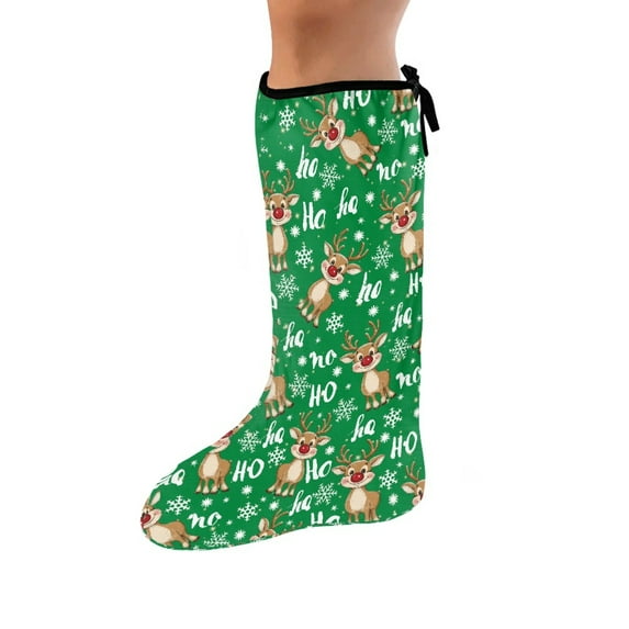COEQINE Christmas Deers Leg Cast Cover Medium Cast Sleeve for Foot Leg Protector Reusable Cast Covers Stretch Fabric Leg Cast Protector Christmas Gifts for Friends Family