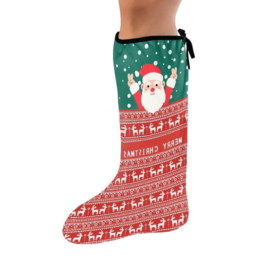 COEQINE Christmas Leg Cast Covers Size M 2 Packs Santa Claus Stylish Cast Socks Cover Leg Cast Protector Outdoor Protection Leg Cover Soft Cast Decoration Christmas Gifts for Kids Girls