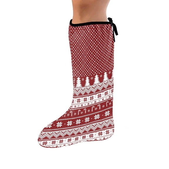 COEQINE Christmas Leg Cast Covers Stripes Soft Fabric Leg Plaster Sleeve Outdoor Protection Leg Cover-M Anti Scratch Cast Sleeve for Foot Leg Protector for Women Teen Girls