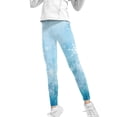 thumbnail image 1 of COEQINE Christmas Snowflakes Blue Girls' Yoga Legging Breathable Athletic Sport Legging High Waist Pants for School Gym, for 4-5 Years Kids Girls, 1 of 7