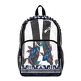 thumbnail image 1 of COEQINE Clear Backpack Heavy Duty for School Transparent PVC & Polyester Backpack 17 Inch Large Daypack Schoolbag Work Bag with Multiple Pockets for Women, Mandala Koi Fish Blue, 1 of 7