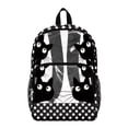 thumbnail image 1 of COEQINE Clear Backpack for School Multi-Pocket Bookbag PVC Polyester See Through Book Bag with Padded Shoulder Straps, Heavy Duty Work Bag Transparent Daypack, Black Cat Polka Dots, 1 of 7