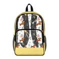 thumbnail image 1 of COEQINE Clear Backpack for School Multi-Pocket Bookbag PVC Polyester See Through Book Bag with Padded Shoulder Straps, Heavy Duty Work Bag Transparent Daypack, Dachshund Floral Yellow, 1 of 7
