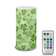 thumbnail image 1 of COEQINE Clover Musical Notes Flameless Candle Flame Effect Realistic LED Lights, Battery Operated Flameless Table Lamp with Timer Remote Color Changing for St. Patrick's Day Home Tabletop Decor, 1 of 7