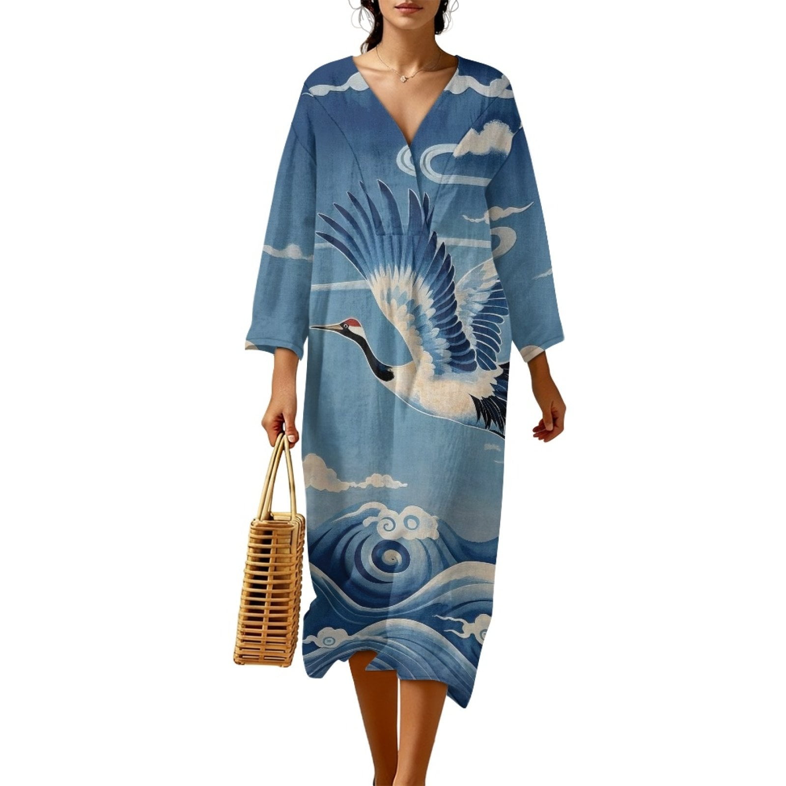 japanese style cocktail dresses Alie Street Sophia Maxi Dress (Japanese Garden)