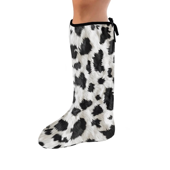 COEQINE Cow Print 2 Packs Leg Cast Covers Reusable Cast Covers for Shower Leg Breathable Cast and Bandage Protector Easy to Clean Broken Leg Shower Cast Cover for Adult Teens Large