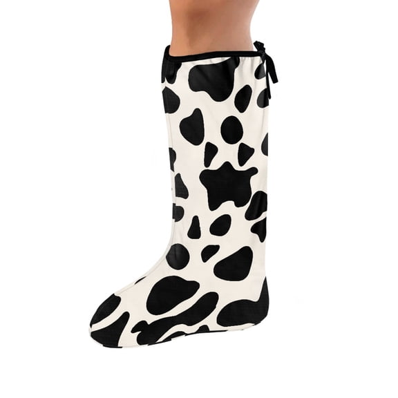 COEQINE Cow Print Leg Cast Covers Outdoor Protection Leg Cover Bandage Protector-M Leg Cast Cover for Showering After Surgery Anti Scratch Cast Protector Cover Gifts for Friends