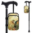 thumbnail image 1 of COEQINE Crutch Accessories Bag Elbow Crutch Pouch Hummingbird Tulip Flower Forearm Crutch Pouch, Walking Cane Bag, Lightweight, Large Capacity, for Walking Cane, Hiking Stick, 1 of 7