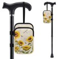 thumbnail image 1 of COEQINE Crutch Bag Elbow Crutch Pouch Sunflower Dragonfly Butterfly Forearm Crutch Pouch, Walking Cane Bag, Lightweight, Large Capacity, for Walking Cane, Hiking Stick, 1 of 7