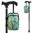 thumbnail image 1 of COEQINE Crutch Bag for Women, Elbow Crutch Pouch Gold Green Marble Broken Leg Crutch Bag, Walking Cane Bag, Forearm Crutch Attachment, Lightweight, for Adults Elderly, 1 of 7
