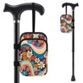 thumbnail image 1 of COEQINE Crutch Bag for Women, Elbow Crutch Pouch Hippie Floral Wave Broken Leg Crutch Bag, Walking Cane Bag, Forearm Crutch Attachment, Lightweight, for Adults Elderly, 1 of 7