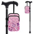 thumbnail image 1 of COEQINE Crutch Bag for Women, Elbow Crutch Pouch Pink Butterfly Print Broken Leg Crutch Bag, Walking Cane Bag, Forearm Crutch Attachment, Lightweight, for Adults Elderly, 1 of 7
