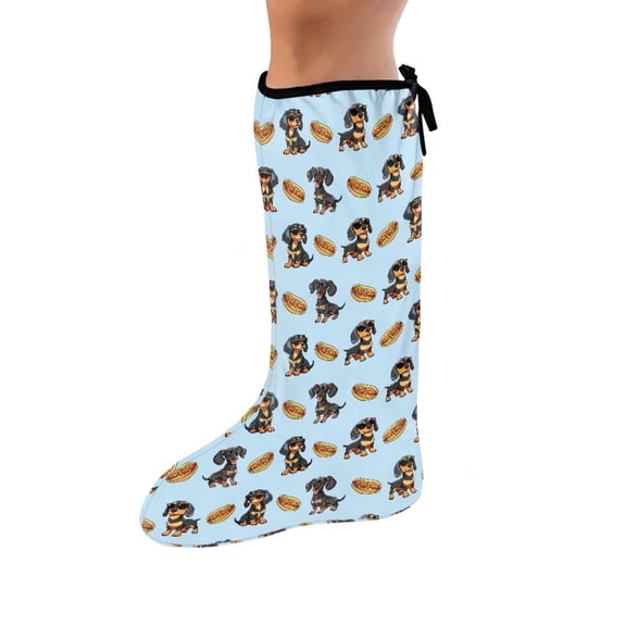 COEQINE Dachshund 2 Pcs Leg Cast Covers Below The Knee Leg Cast Sleeve Knee Cast Sock Size M Easy to Put on Cast Scratcher Sleeve Stylish Cast Socks Cover Decoration Cover for Kids Girls