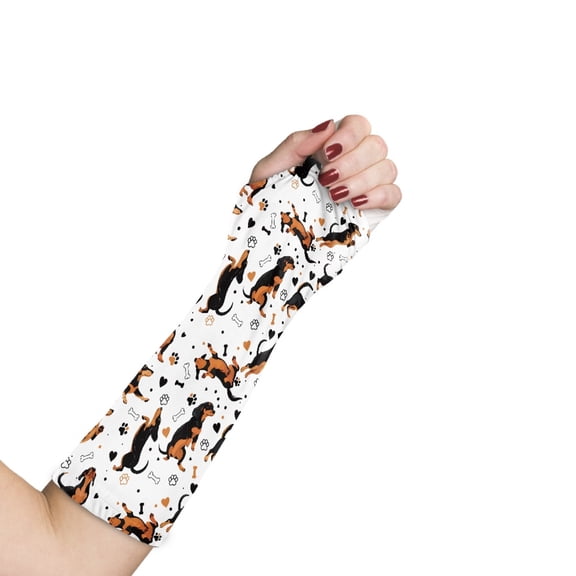 COEQINE Dachshund Arm Cast Covers Medium Teens Long Full Arm Cast Protector Machine Washable Breathable Soft Arm Cast Protector After Surgery Gifts for Kids Girls