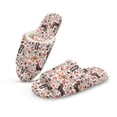 thumbnail image 1 of COEQINE Dachshund Floral Womens Fuzzy Slippers Cozy Indoor Shoes Trendy House Slippers Comfortable Open Toe Home Sandals Slip On House Shoes for Bedroom Travel Party, 36-37, 1 of 7