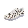 thumbnail image 1 of COEQINE Dachshund Women Sneakers Girls Cute Dog Paw Bone Heart Beige Puppy Print Running Athletic Footwear Anti-Slip Mens Tennis Shoes for Indoor Outdoor Soft Training Shoes, 1 of 7