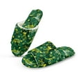 thumbnail image 1 of COEQINE Dinosaur Skeleton Green Fluffy Slippers for Women, Open Toe Fluffy Sandals Cute House Slides Foldable Washable Slip On House Shoes Quiet Slippers for Hardwood Floors, 44-45, 1 of 7