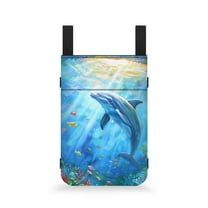 COEQINE Dolphin Crutch Pouch Underarm Crutches Attachment Hanging Pouch Medical Crutch Accessories Easy to Clean Walker Storage Pouch Cane Bag for Rehabilitation Patients