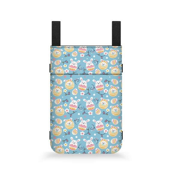 COEQINE Easter Crutch Pouch Egg Storage Organizer for Underarm Crutches Cane Bag Universal Crutch Accessories Bag Versatile Crutch Carrying Pouch Easter Gifts for Seniors