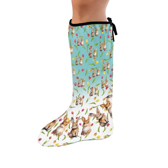 COEQINE Easter Rabbit Leg Cast Covers 2 Packs Size S Soft Fabric Leg Plaster Sleeve Cast Sleeve for Foot Leg Protector Cast and Bandage Protector Easter Decorative Leg Cast Cover