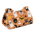 thumbnail image 1 of COEQINE Facial Tissue Cover PU Leather Tissue Paper Dispenser Rectangle Tissue Case Dispenser Organizer for Home Kitchen, Office, Car, Outdoor Tent, Hotel, Halloween Ghost Pumpkin Bat Orange, 1 of 7