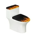 thumbnail image 1 of COEQINE Flame Black Toilet Lid Dust Cover 2 Piece Set, Replacement Machine Washable Stretchable Toilet Lid Covers for Bathroom Decor, Fits Most Tanks & Lids, 1 of 7