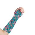 thumbnail image 1 of COEQINE Flower Arm Cast Covers Size S Wrist Elbow Cast Wound Scratcher Covers with A Thumb Hole Breathable Cast and Bandage Protector Stretch Arm Sleeves Gifts for Friends, 1 of 7