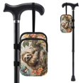 thumbnail image 1 of COEQINE Forearm Crutch Accesories for Broken Leg Cute Sloth Floral Elbow Crutch Bag, Mobility Aid Attachment, with 2 Pockets, Phone Holder, for Seniors Women Men, 1 of 7