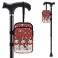 thumbnail image 1 of COEQINE Forearm Crutch Accesories Walking Stick Bag Snowman Snowflake Red Elbow Crutch Pouch, Cane Attachment, with Multiple Pockets, Phone Holder, for Adults Women Men, 1 of 7