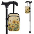 thumbnail image 1 of COEQINE Forearm Crutch Bag Cane Accesories Retro Sunflower Butterfly Elbow Crutch Storage Organizer, 2 Zippered Pockets, Lightweight, Hands-Free, for Adults & Seniors, 1 of 7